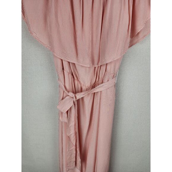 Vintage Simply Styled by Sears Women's 16 Striped belted maxi on or off shoulder - Picture 2 of 12